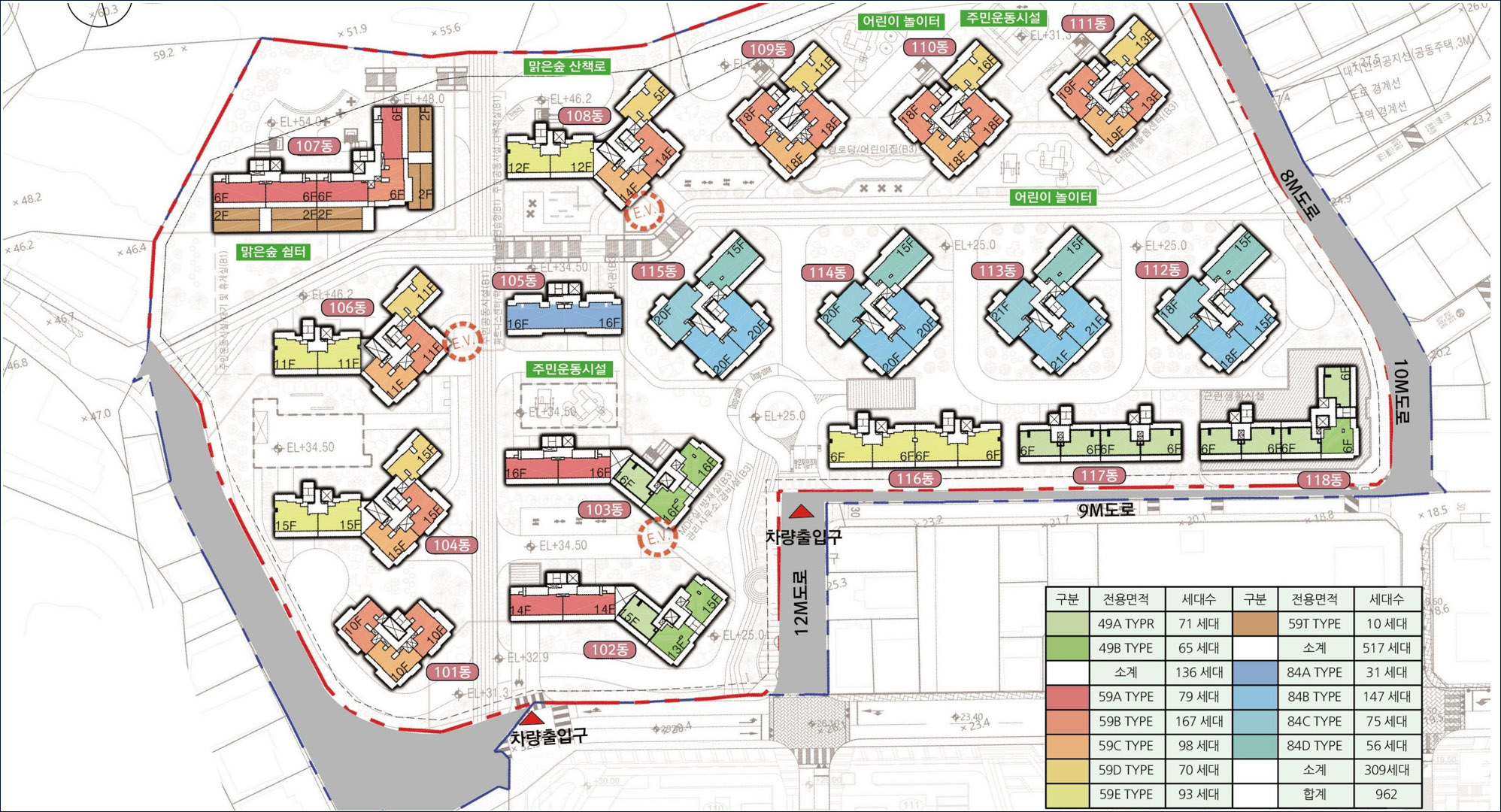 등촌역 센트나인-배치도